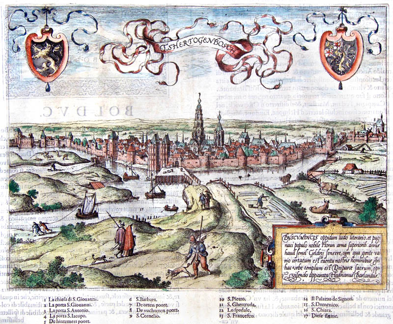 Gezicht op Den Bosch 1581 Guiccardini